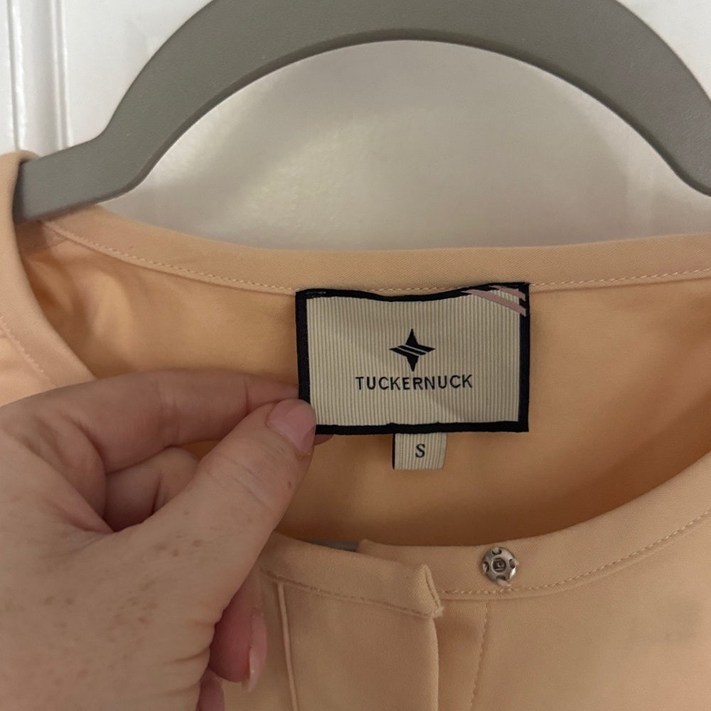Tuckernuck Stone Blake Dress Shift Tortoiseshell Buttons Mod Mini - Picture 4 of 8